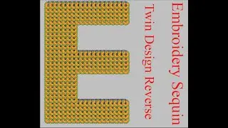 Embroidery Sequin Twin Design Reverse embroidery 2 in 1 E