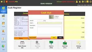 POS SYSTEM | TPPOS ( Retial ) - Perform Opening, Cash IN and OUT