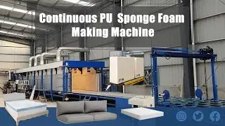 PLC Control Continuous Polyurethane Foam Machine PU Foam Sponge Making Machine For Sofa or Mattress