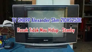 Memperbaiki TV SHARP Alexander Slim 21DXS250E Rusak Tidak Mau Hidup - Stanby