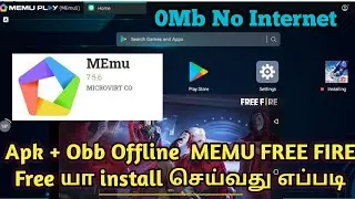 How to import APK and Obb in Memuplayer emulator free fire  install tamil
