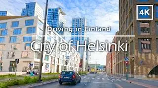 Driving in City of Helsinki, Finland - 4K