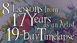 Colored Pencil Timelapse, Art Tips, My Process from Sketch to Finished Work