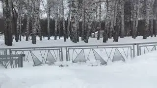 Наслаждаемся зимним морозным утром. Гуляем по парку Волна в городе Уфа