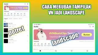 cara membuat vn jadi landscape || vn landscape