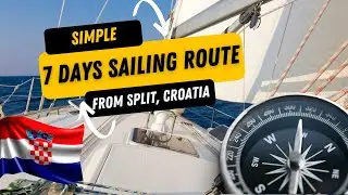 Sailing route from Split, Croatia