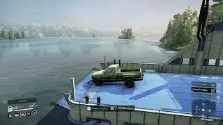 SnowRunner - Движение скаутом на пароме (Scout movement on the ferry) 2024 10 26