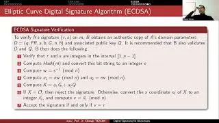 Elliptic Curve Digital Signature Algorithm for Blockchains & Cryptocurrencies