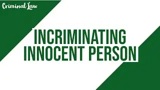 [Article 363] Incriminating innocent person: Criminal Law Discussion