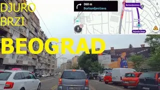 Novi Beograd - Voždovac, Belgrade, car driving with waze navigation, September 2024