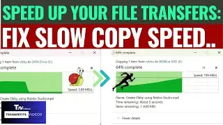 Quick Fixes for Slow or Zero File Transfer Speed to External Drives on Windows 11/10.