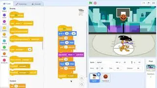 Coding in Scratch: Broadcasting message between sprites