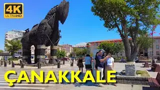 Çanakkale Walking Tour | Real Trojan Horse Statue, Kordon Seaside & Stunning City Center Walk in 4K