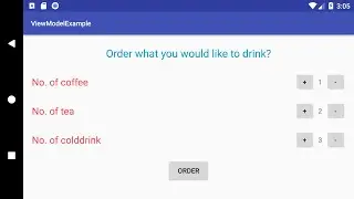 Android Basic Example of ViewModel