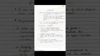 Class 12 business studies | Controlling handwritten notes | NCERT | CBSE | COMMERCE | #shorts