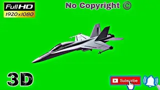 Fighter Jet F16 Green screen no copyright | free to use | 