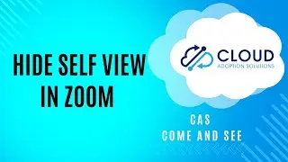 How to Hide Self View in Zoom: CAS Come and See Video