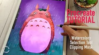 How to draw WATERCOLORS on iPad Pro 🌱 FAN ART illustration | Procreate Tutorial