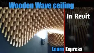 wooden wave ceiling in Revit || by Er.B.Nijithkumar