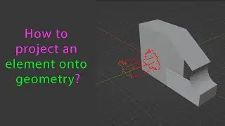 Как проецировать элемент на геометрию в Blender ?