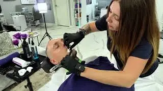 Up Close ASMR Shave by Female Barber – Big Tips Included!
