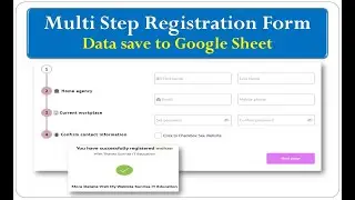 how to make multi step form by web app script and data save to google sheet