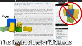 The Situation with Roblox is ridiculous