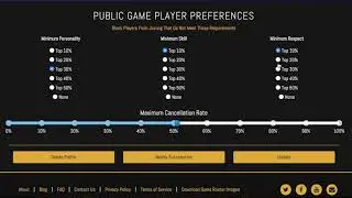 Game Roster - Player Preferences & Anti-Troll Tools