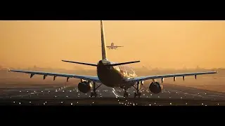 London Gatwick Airport (LGW) 🇬🇧 Sunset TIMELAPSE 50X