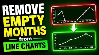 How to remove empty months from line or scatter chart in Excel - EASY!