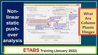 How to assign Column Hinges in ETABS (concepts) ; Also Understand nonlinear Static Pushover Analysis