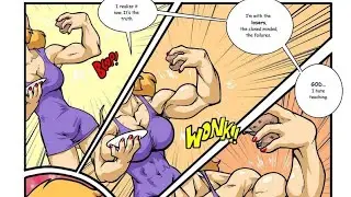 Female muscle cartoon comic Hard Cockies