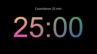 25 min Simple Quiet Countdown Timer. No Sounds. No Music.
