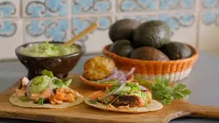 Salmon Tacos with Creamy Avocado Salsa