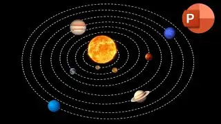 Solar system animation video in MS PowerPoint | PowerPoint animation tutorial | Computer Skills 53|