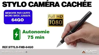 STYLO CAMÉRA CACHÉE HD 1080P ENREGISTRE VIDÉO AUDIO PHOTO SUR CARTE MICRO SDHC 64 GO [ SECUTEC.FR ]