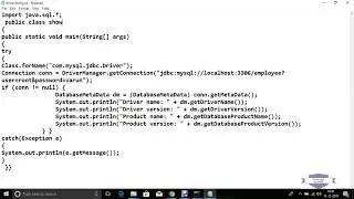 Java code to retrieve data from mysql server