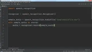 Speech Recognition and Audio to Text using Python Code (Complete Python Programming Course)