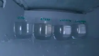 Процесс заморозки воды с помощью таймлапс, снятый на GoPro. Для школы.