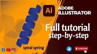 How to Create a Spiral Spring in Adobe Illustrator-Full Tutorial (Step-by-Step) Spiral Spring Design