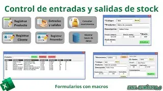 Control de entradas y salidas | Gestor de Ventas | Control de Stock | Sistema en Excel Macros