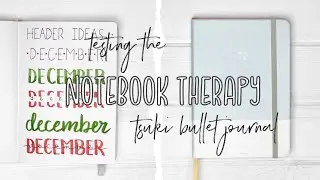 TESTING NOTEBOOK THERAPY TSUKI BULLET JOURNAL || 5 Cute & Simple Header Ideas