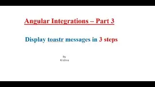 toastr messages in Angular6,7,8