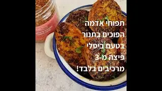 תפוחי אדמה אפויים הכי טעימים שיש בטעם ביסלי פיצה מ-3 מרכיבים בלבד!