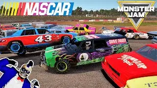 Monster Jam Monster Trucks vs Nascar | Wreckfest Racing