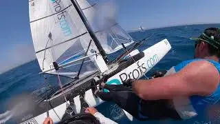 Catamaran sailing,  gopro fusion (overcapture)