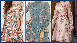 Colorida Floral Minivestido // Novos minivestidos lindos 2020
