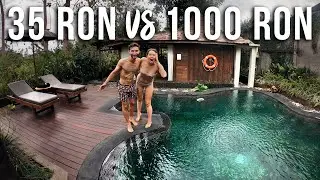 35 RON vs. 1000 RON Hotel in Bali - Challenge