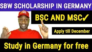 STUDY IN GERMANY FOR FREE|SBW SCHOLARSHIP IN GERMANY 2022|FUNDED