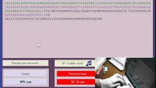 Typing Pi to 200 Digits at 962 CPM